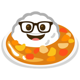 Nerd face and Curry rice