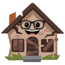 Nerd face and Derelict house