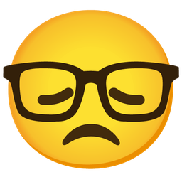 Nerd face and Disappointed face