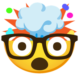 Nerd face and Exploding head