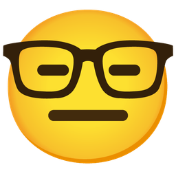 Nerd face and Expressionless face