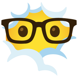 Nerd face and Face in clouds