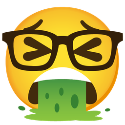 Nerd face and Face vomiting