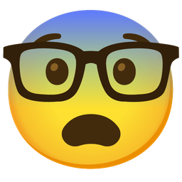 Nerd face and Fearful face