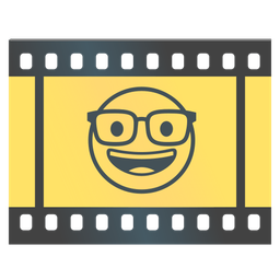 Nerd face and Film frames