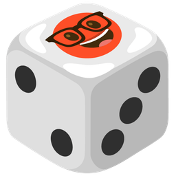 Nerd face and Game die