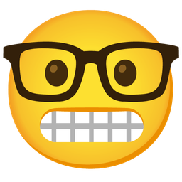 Nerd face and Grimacing face