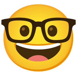 Nerd face and Grinning face