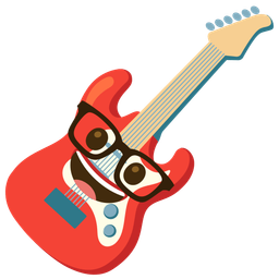 Nerd face and Guitar