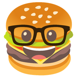 Nerd face and Hamburger