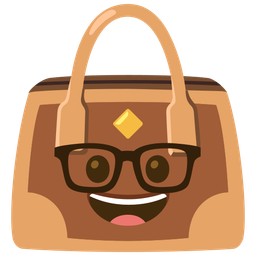 Nerd face and Handbag