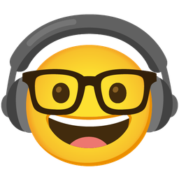 Nerd face and Headphone