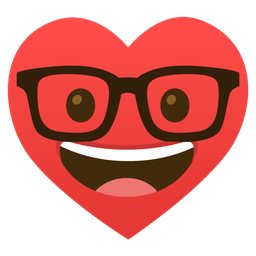 Nerd face and Heart suit