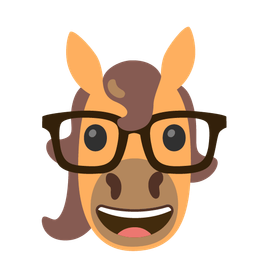 Nerd face and Horse