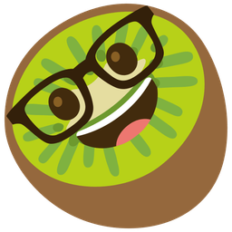 Nerd face and Kiwi fruit