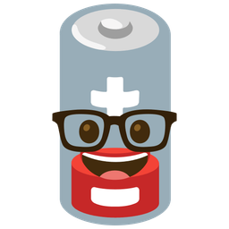 Nerd face and Low battery