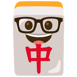 Nerd face and Mahjong red dragon