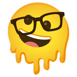 Nerd face and Melting face