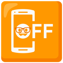 Nerd face and Mobile phone off