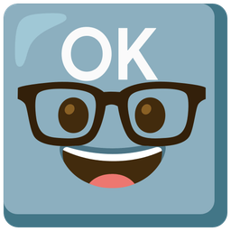 Nerd face and OK button