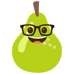 Nerd face and Pear