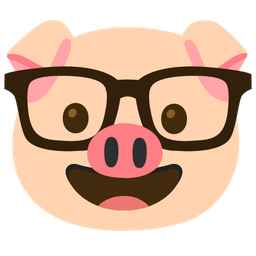 Nerd face and Pig face