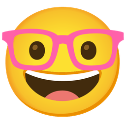 Nerd face and Pink heart