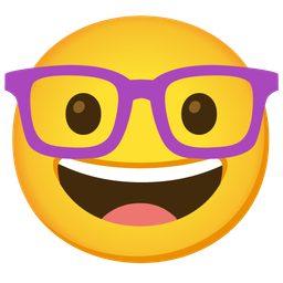 Nerd face and Purple heart