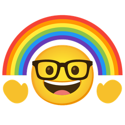 Nerd face and Rainbow