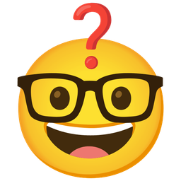 Nerd face and Red question mark