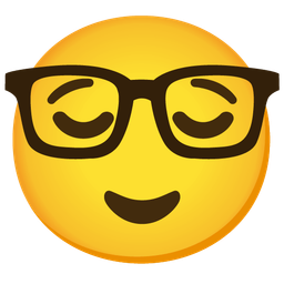 Nerd face and Relieved face