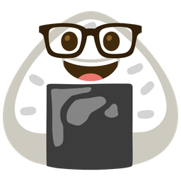 Nerd face and Rice ball