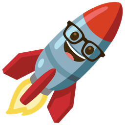 Nerd face and Rocket