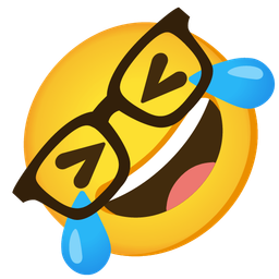 Nerd face and Rolling on the floor laughing