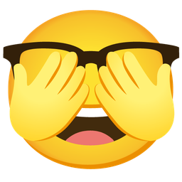 Nerd face and See-no-evil monkey