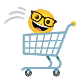 Nerd face and Shopping cart