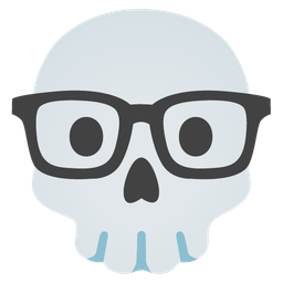 Nerd face and Skull
