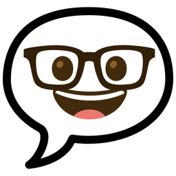 Nerd face and Speech balloon
