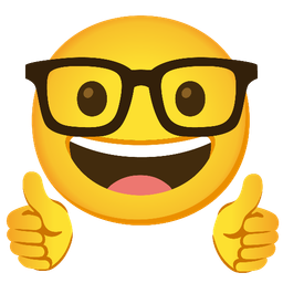 Nerd face and Thumbs up