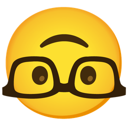 Nerd face and Upside-down face