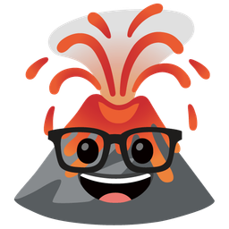 Nerd face and Volcano