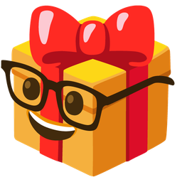 Nerd face and Wrapped gift