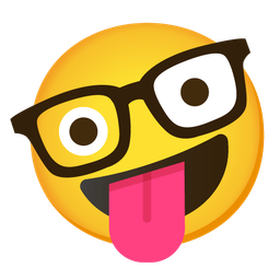 Nerd face and Zany face