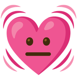 neutral face and beating heart