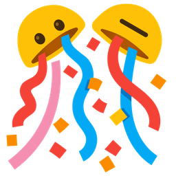 neutral face and confetti ball