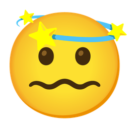 neutral face and dizzy