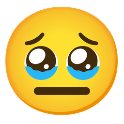 neutral face and face holding back tears