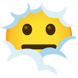 neutral face and face in clouds