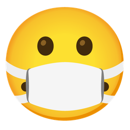 neutral face and face with medical mask