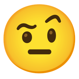 neutral face and face with raised eyebrow